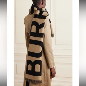 Burberry Logo Wool Scarf